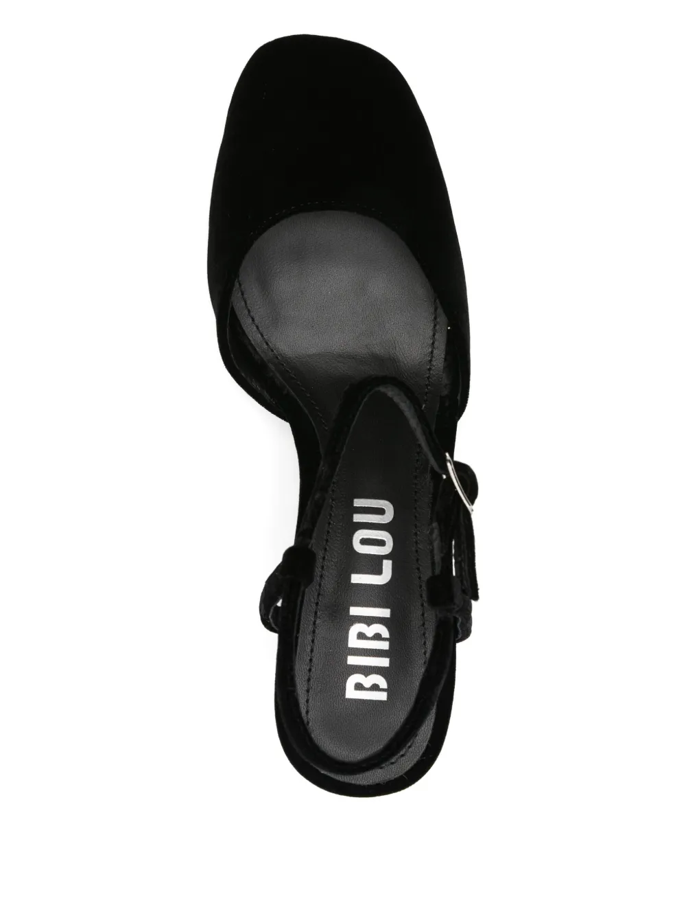 Bibi Lou 80mm Ankle-strap Block-heel Pumps In Black