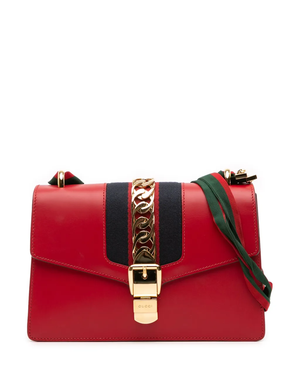 Gucci Pre-Owned 2016-2025 Small Leather Sylvie satchel | Red | Image 1