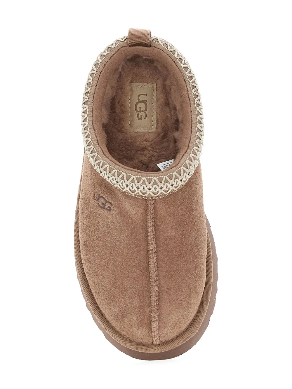 UGG Kids Tazz braided-trim slippers Brown