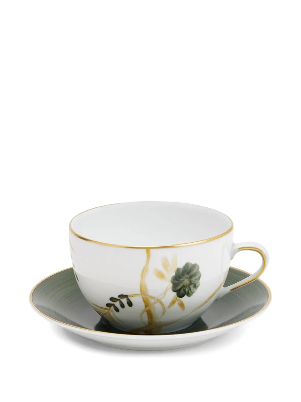 MARIE DAAGE  Breakfast floral teacup and saucer set | White | Image 1