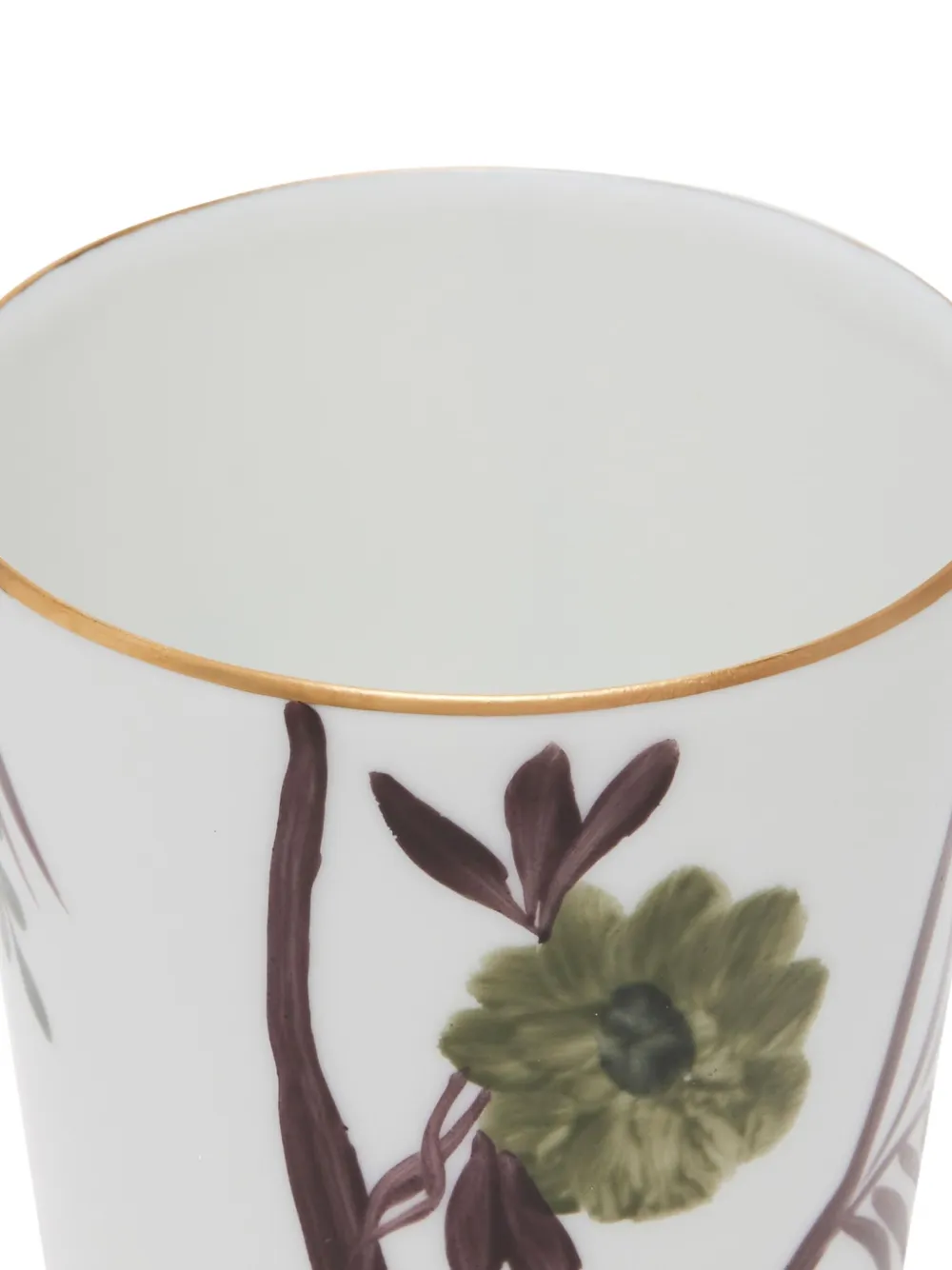 Marie Daage Bouquet De Vie Floral-print Drinking Glass (200ml) In White