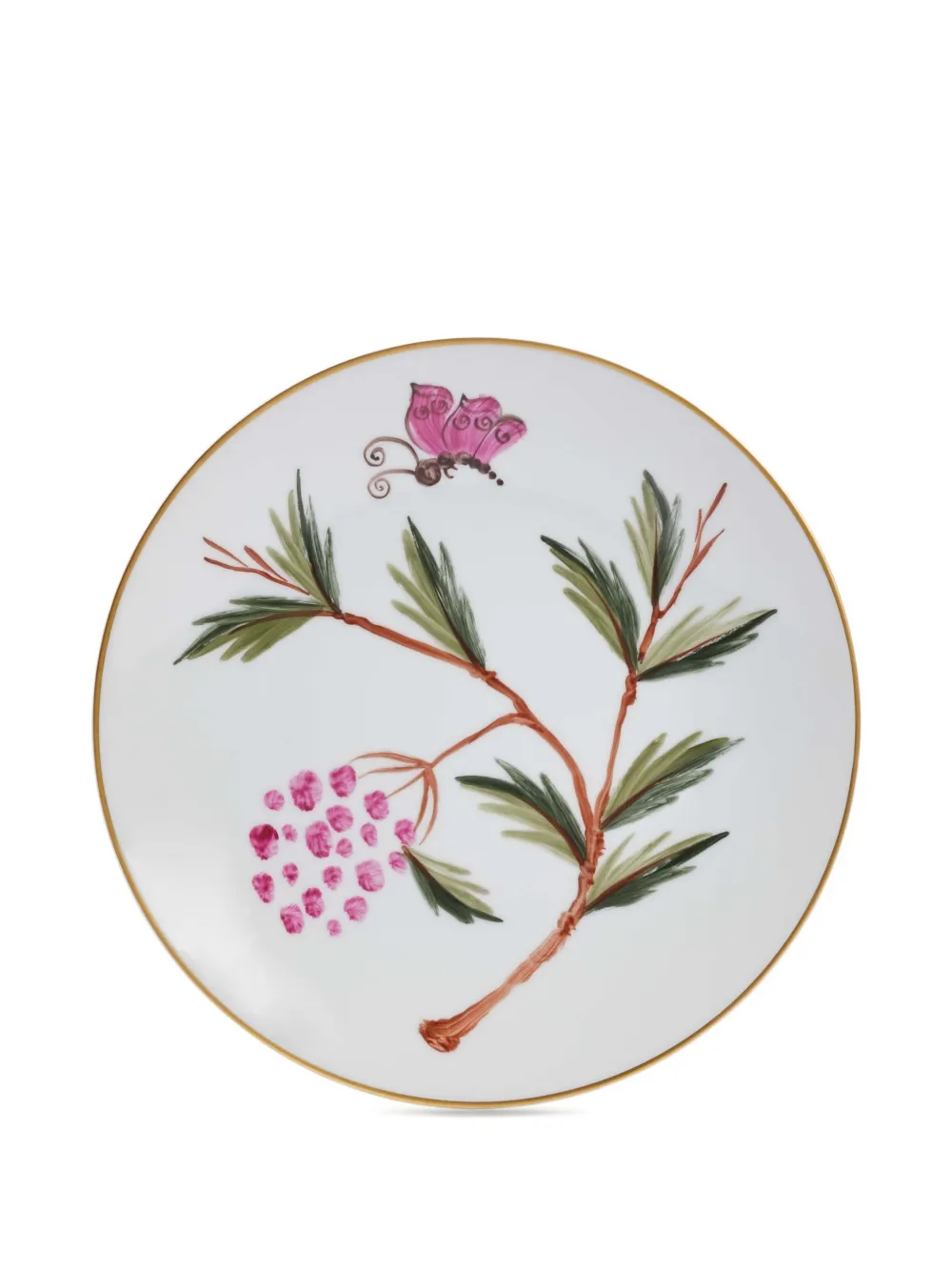 MARIE DAAGE Jardins De Shalimar butterfly-floral dessert  plate (21cm) | White | Image 1