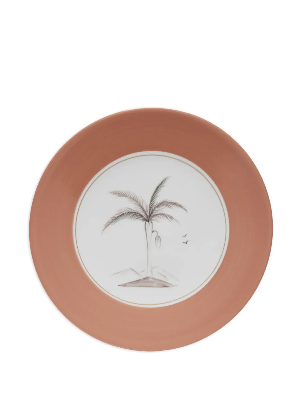 MARIE DAAGE  Bamboo Colonies palm-tree round charger plate (31cm) | White | Image 1