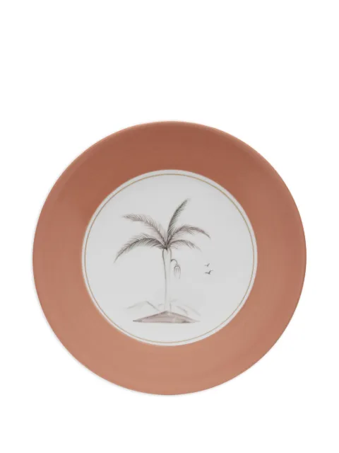 MARIE DAAGE  Bamboo Colonies palm-tree round charger plate (31cm)