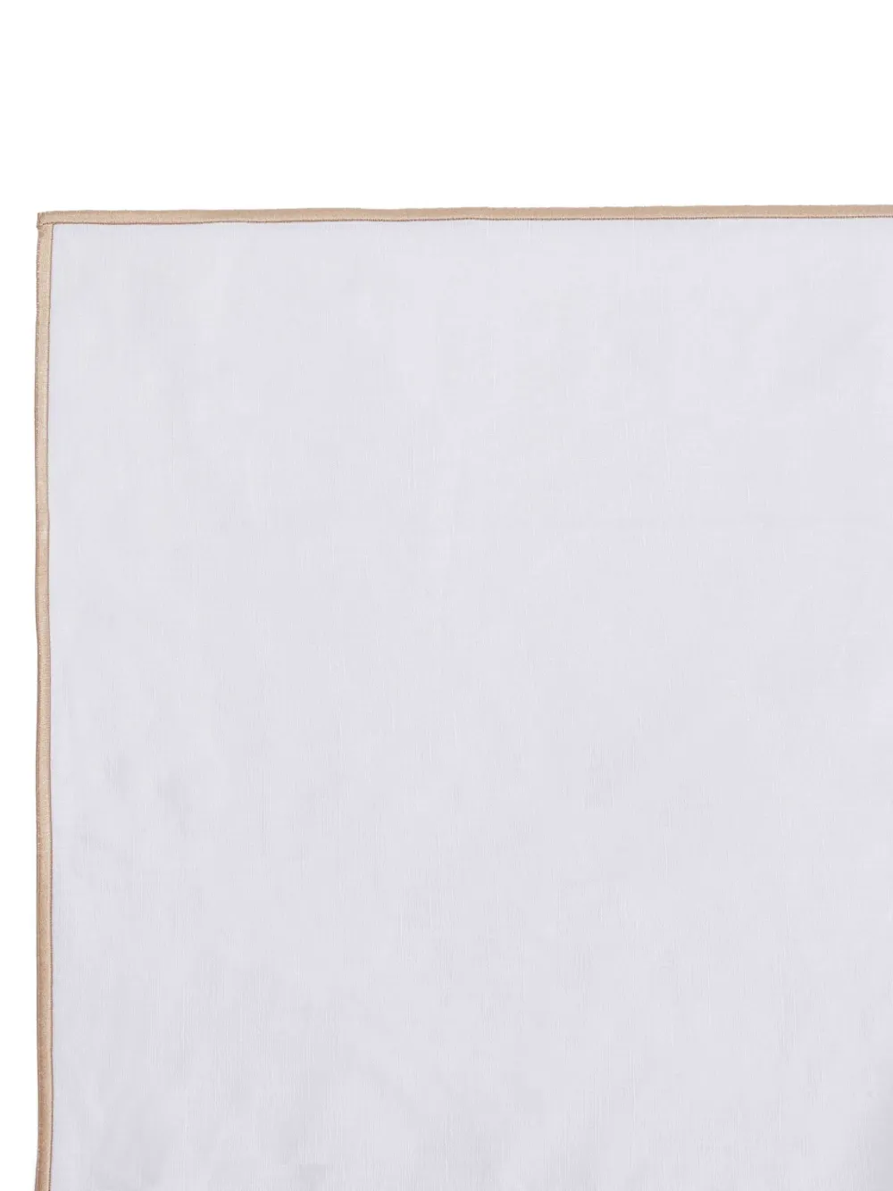 Catherine Denoual Boho Linen Border Tablecloth (180cm X 270 Cm) In White