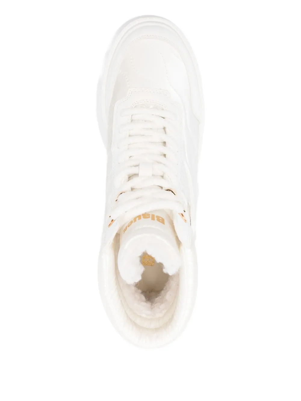 Blauer platform shearling boots White