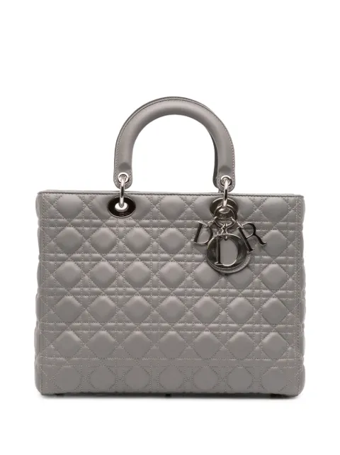 Christian Dior Pre-Owned 2014 Large Lambskin Cannage Lady Dior satchel