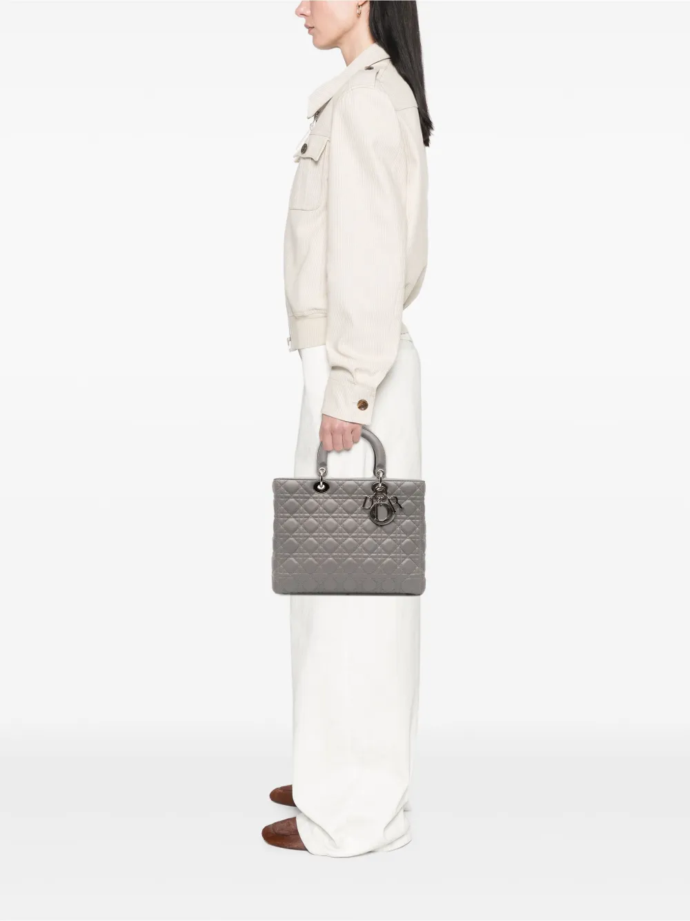 Christian Dior Pre-Owned 2014 Large Lambskin Cannage Lady Dior satchel | Pre-Owned | Image 2