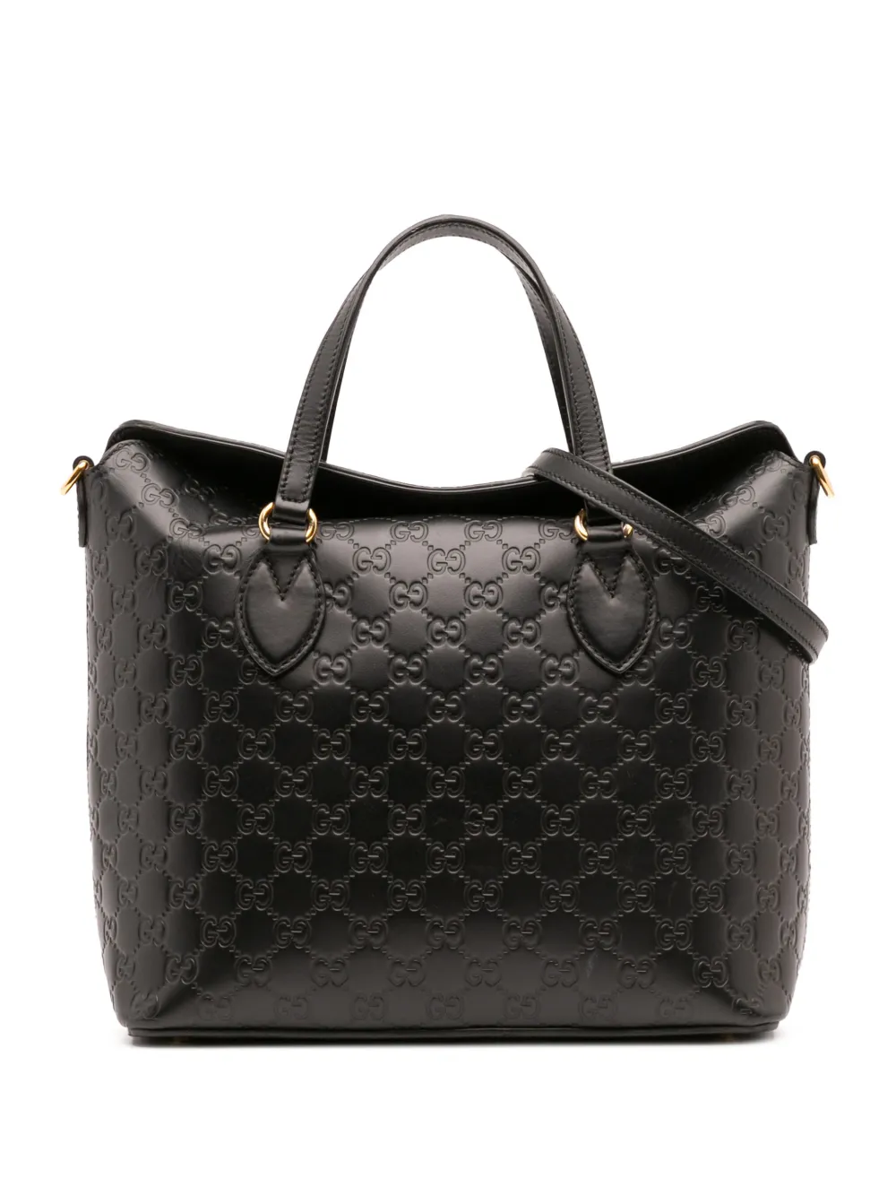 Gucci Pre-Owned 2016-2025 Guccissima Linea A Fold Over satchel | Black | Image 1