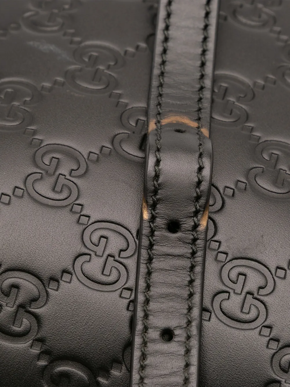 Pre-owned Gucci 2016-2025 Ssima Linea A Fold Over Satchel In Black