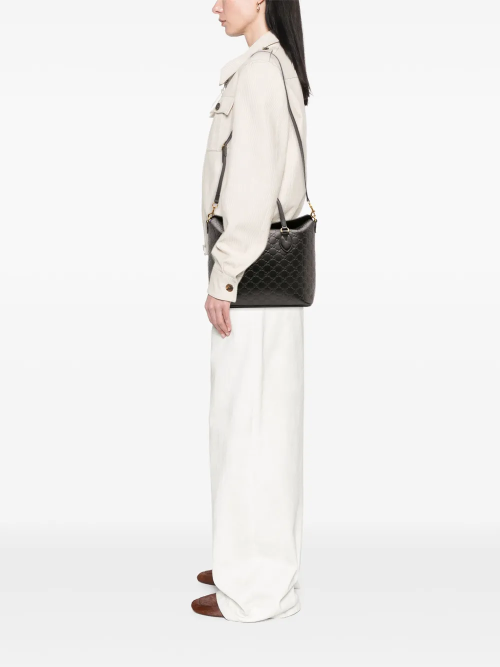 Gucci Pre-Owned 2016-2025 Guccissima Linea A Fold Over satchel | Pre-Owned | Image 2