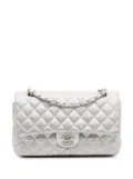 CHANEL Pre-Owned 2014-2015 Medium Classic Perforated Lambskin Double Flap shoulder bag - Silver