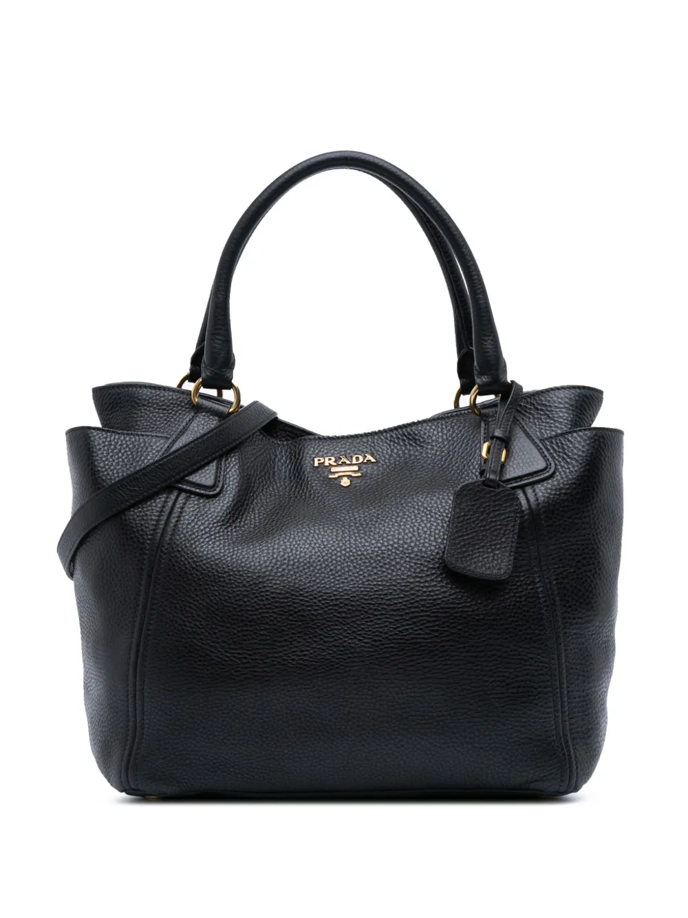 Prada Pre-Owned bolsa satchel Vitello Daino Open convertible 2010-2025 | negro | Image 1