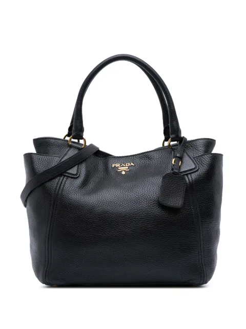 Prada Pre-Owned bolsa satchel Vitello Daino Open convertible 2010-2025