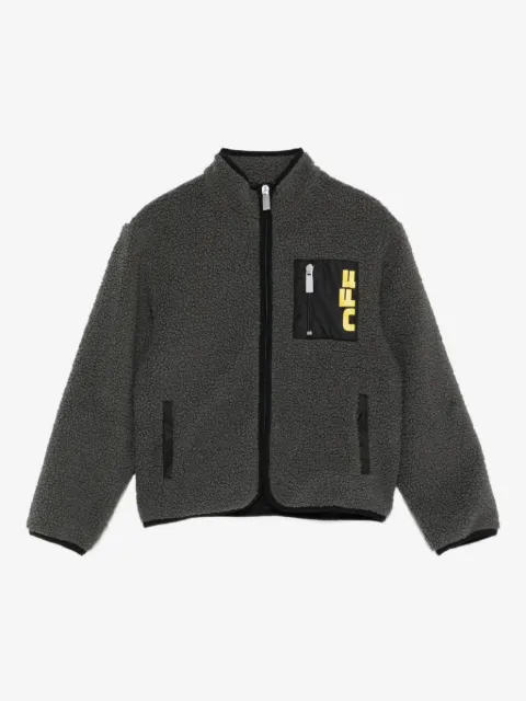 Off-White Kids fleece zip-fastening jacket