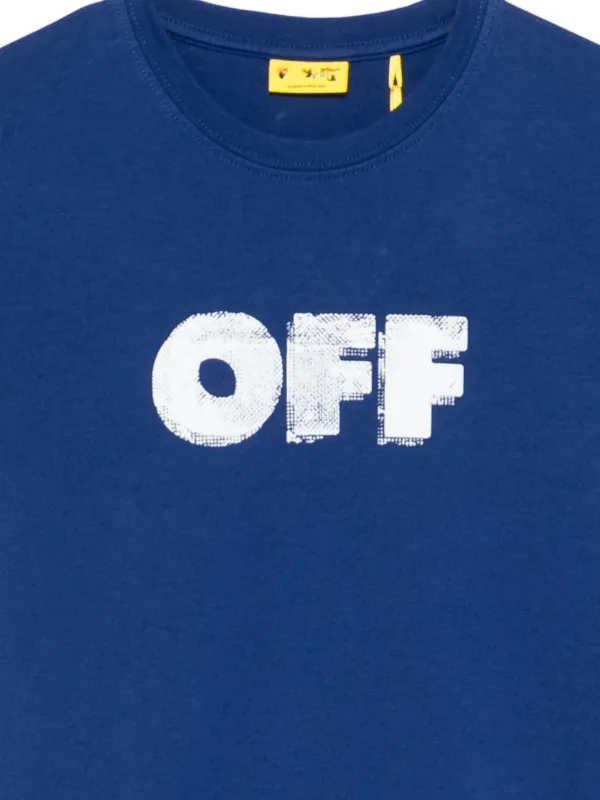 Off-White Kids logo-print T-shirt | Blue | FARFETCH