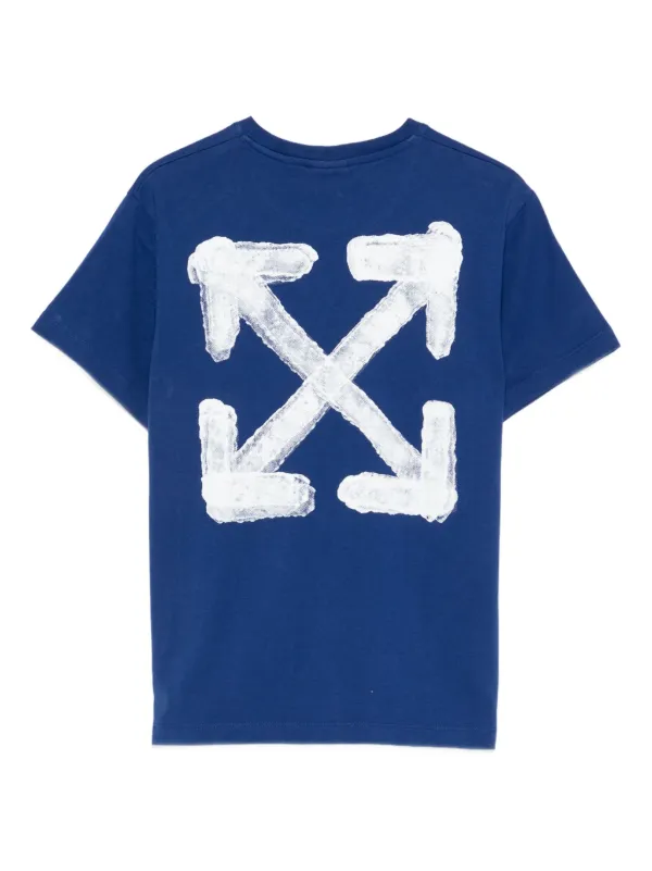 Off-White Kids logo-print T-shirt | Blue | FARFETCH