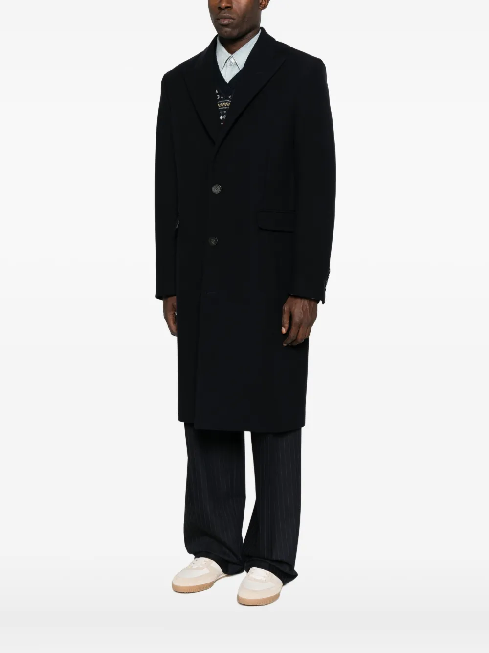 Golden Goose Jas van wolblend met knoop Zwart