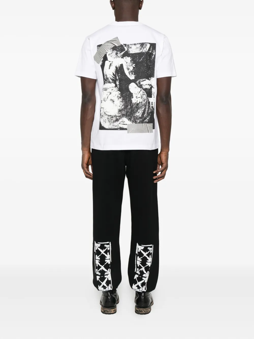 Off-White tape-detail polo shirt - Wit