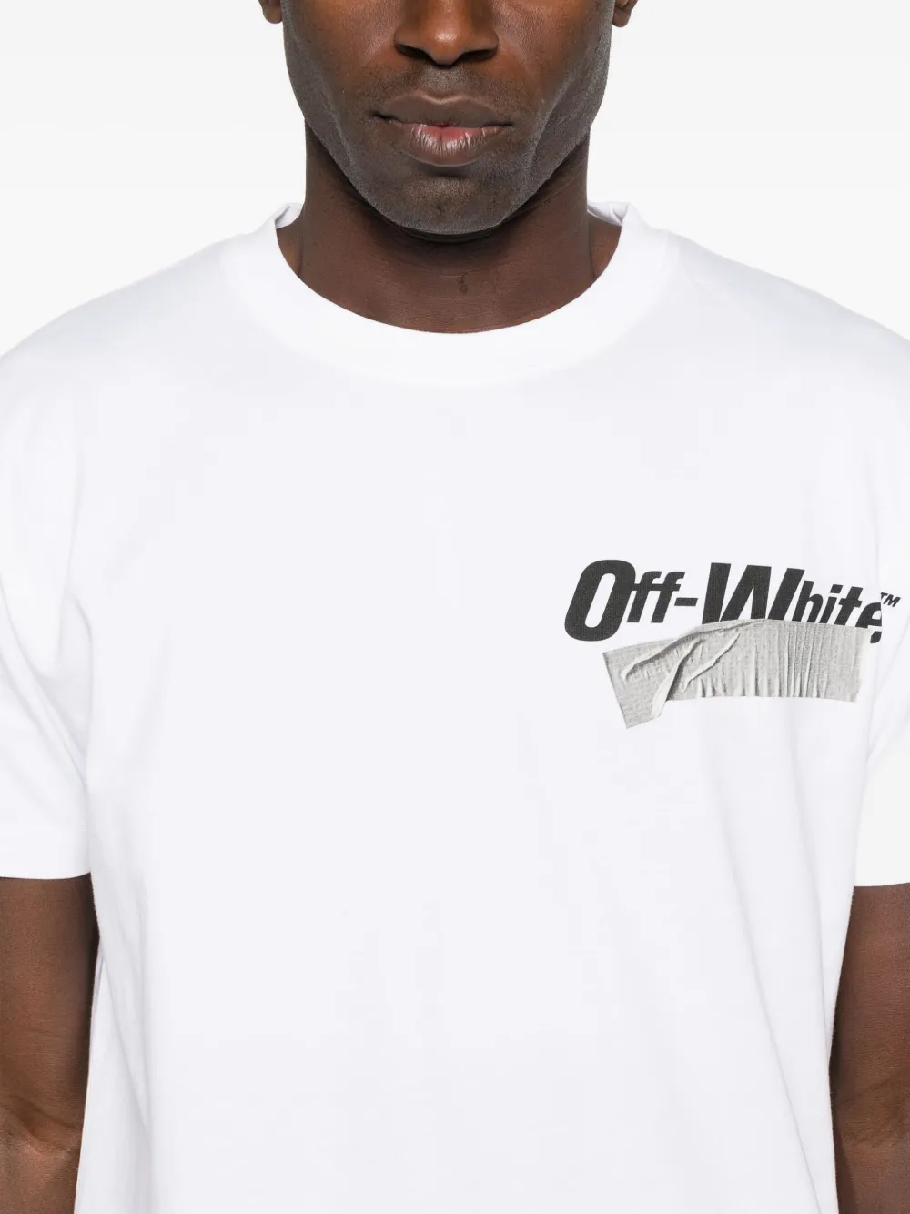Off-White Poloshirt met banddetail Wit