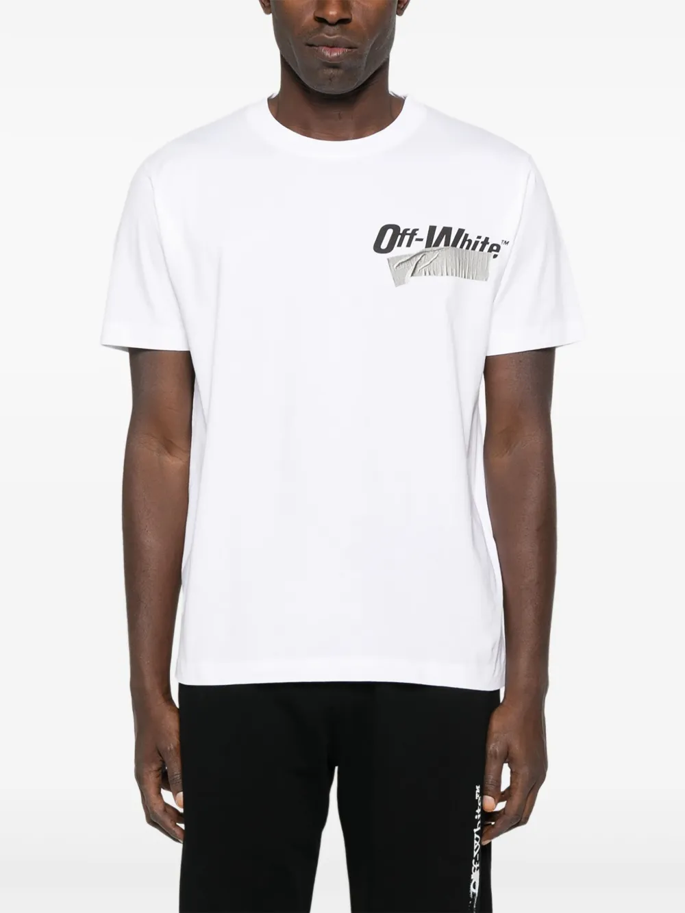Off-White Poloshirt met banddetail Wit
