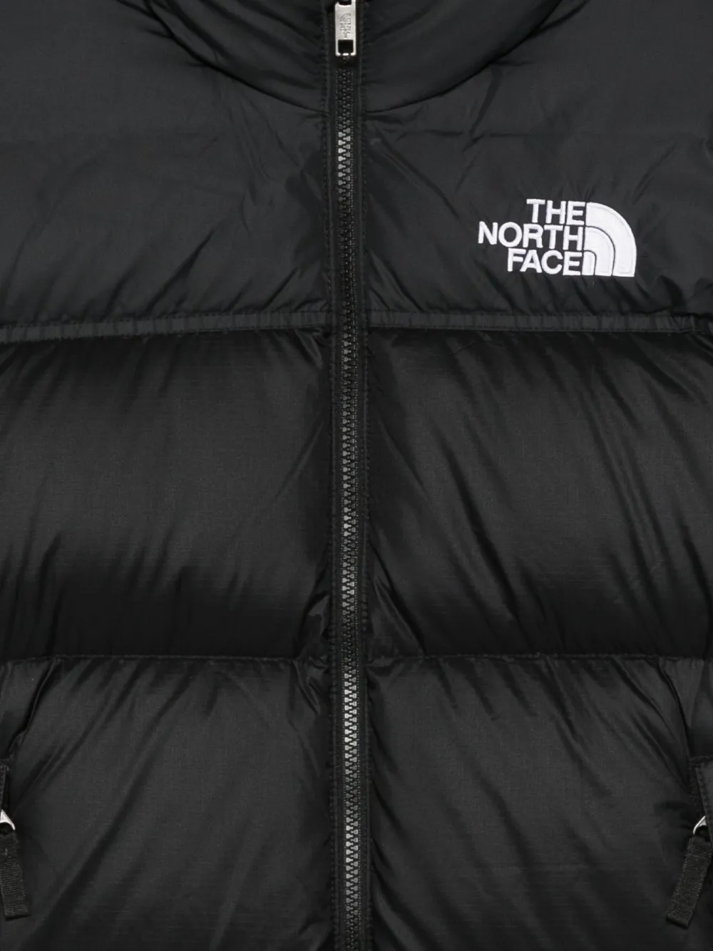 The North Face Logo Puffer Jacket In Black