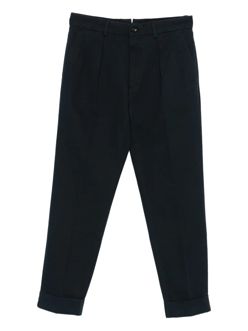 Incotex pleated cuffed-hem trousers | Blue | Image 1