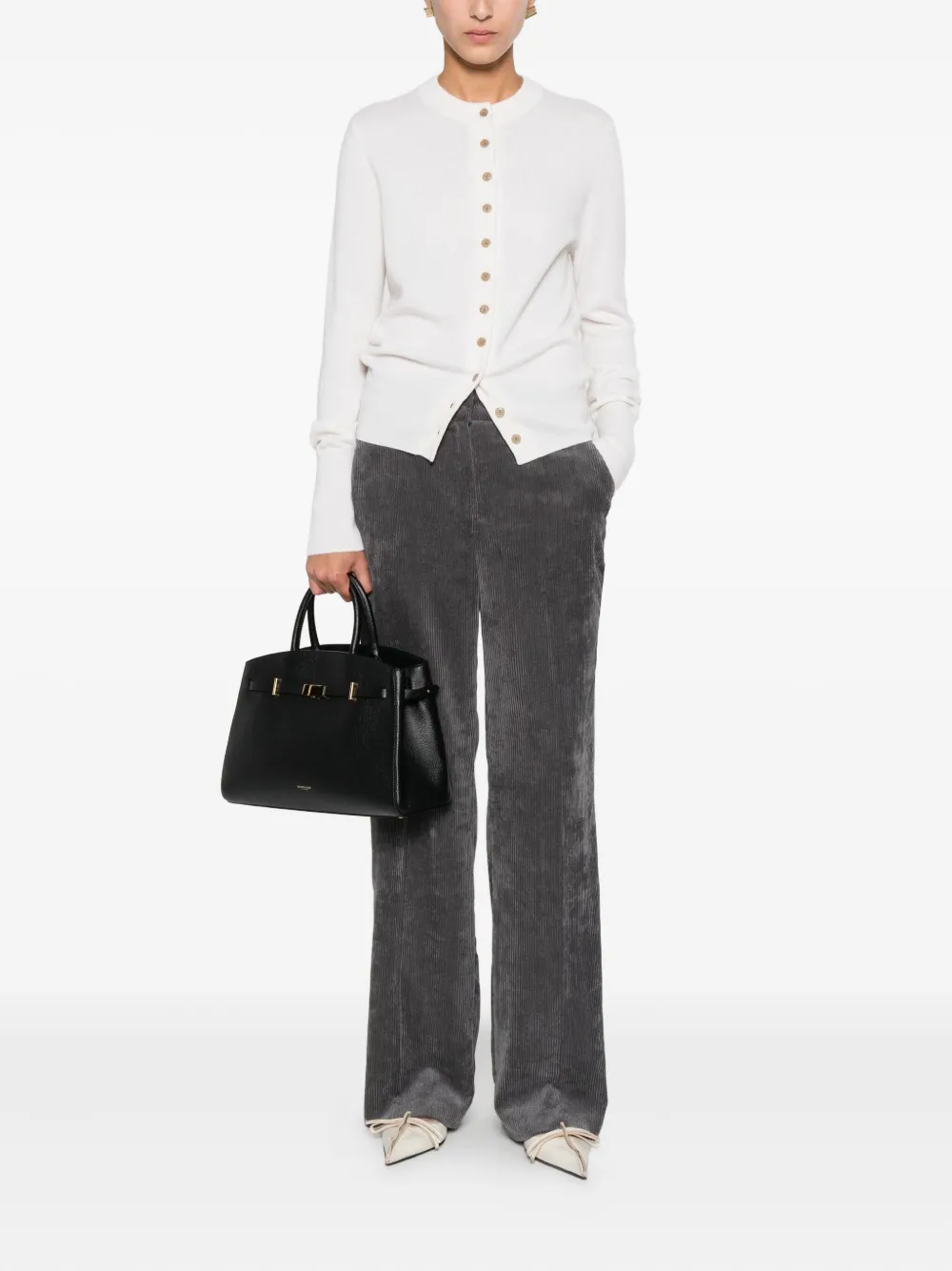 Lisa Yang Button-front Cardigan In White