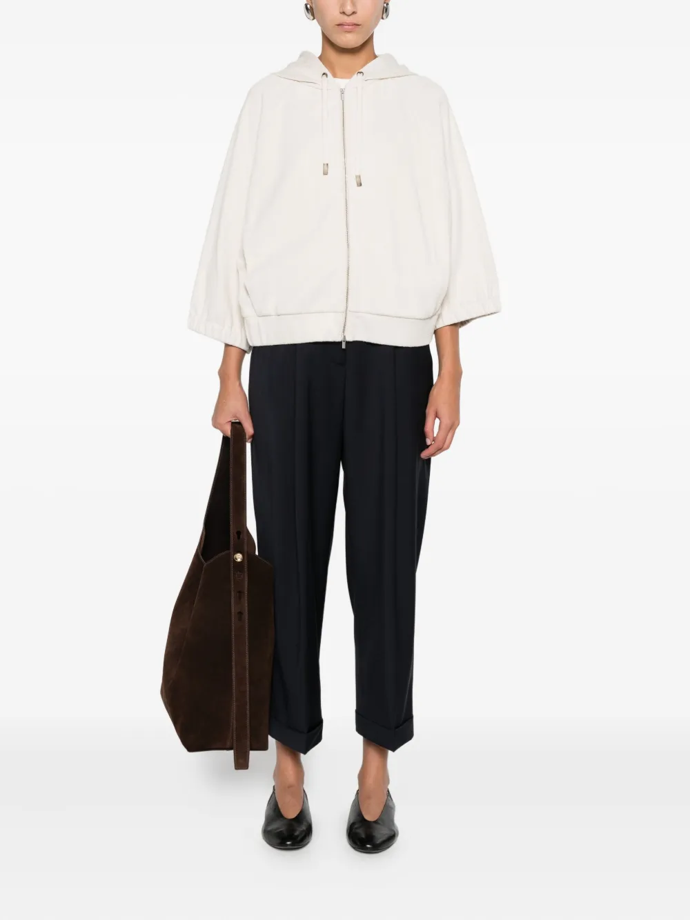 Peserico pleated cuffed trousers - Blauw