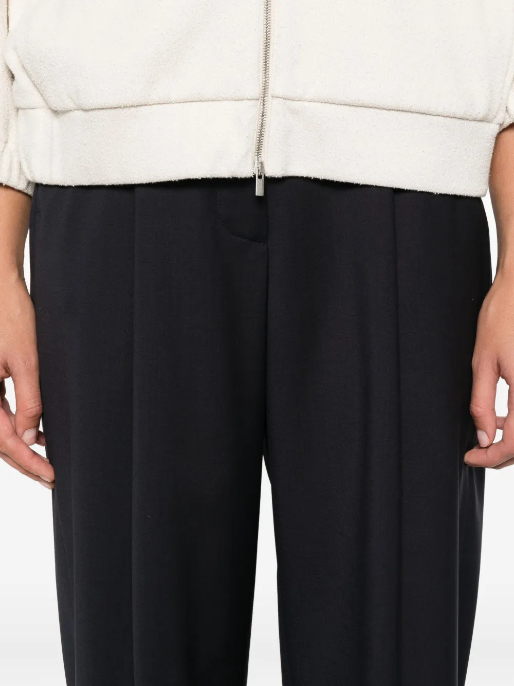 Peserico Geplooide broek met cuffs Blauw