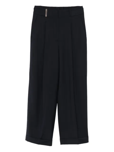 Peserico pleated cuffed trousers