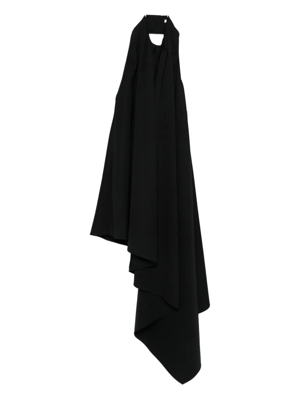 Givenchy Asymmetric Draped Dress In Black
