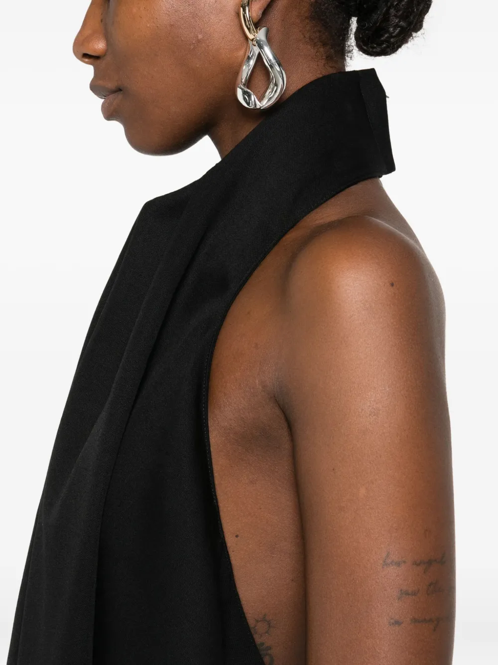 Givenchy Asymmetric Draped Dress In Black