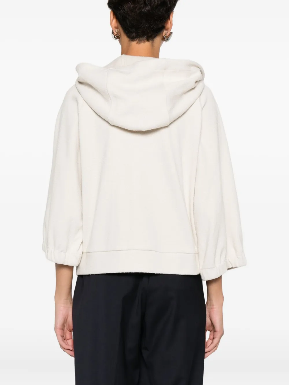 Peserico Hoodie met rits Wit