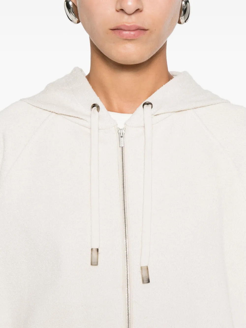 Peserico Hoodie met rits Wit