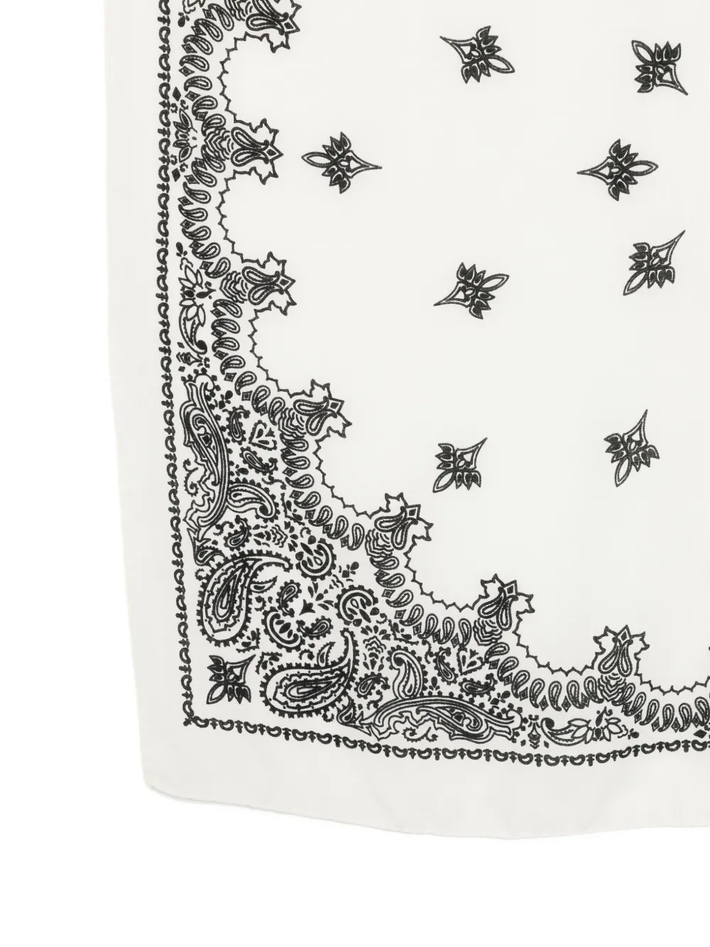 Cenere GB paisley-print bandana scarf - Wit