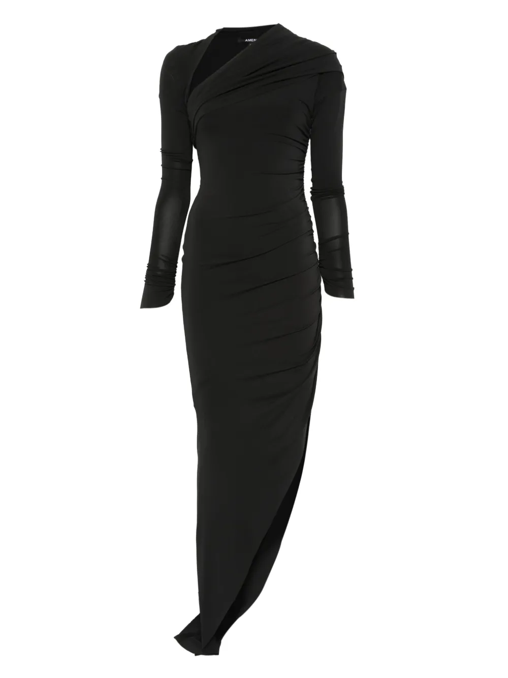 Amen asymmetric draped dress | Black | Image 1