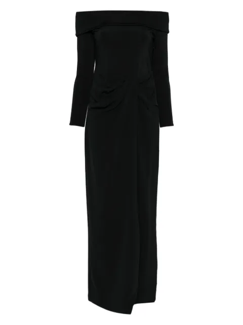 Lauren Ralph Lauren off-shoulder draped dress