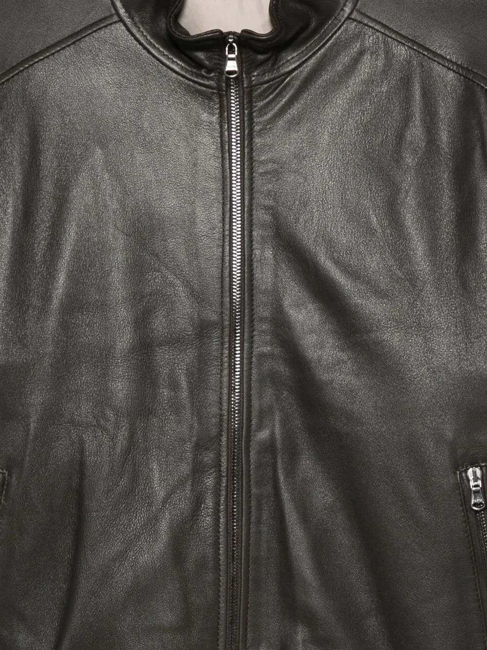 Barba Napoli Zip-fastening Leather Coat In Black