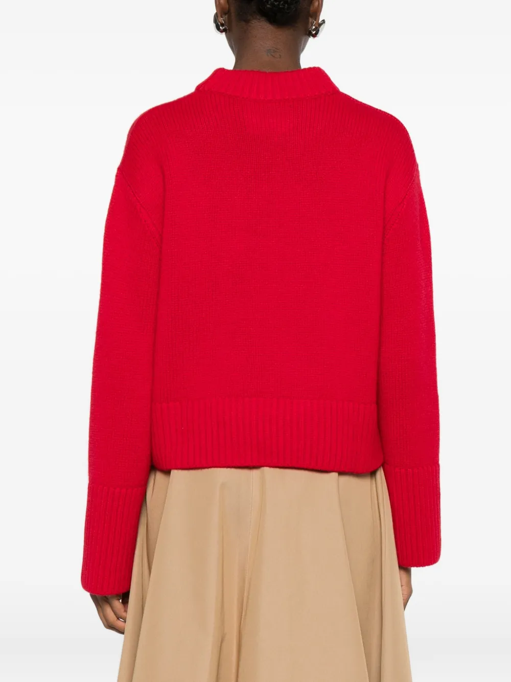 Lisa Yang Ribbed Cashmere Sweater In Red