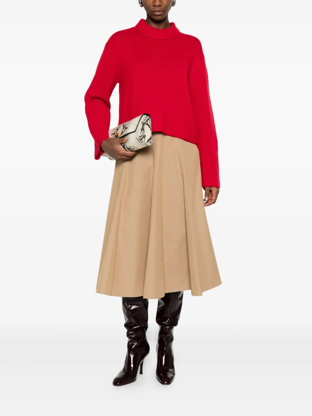 Lisa Yang Ribbed Cashmere Sweater In Red