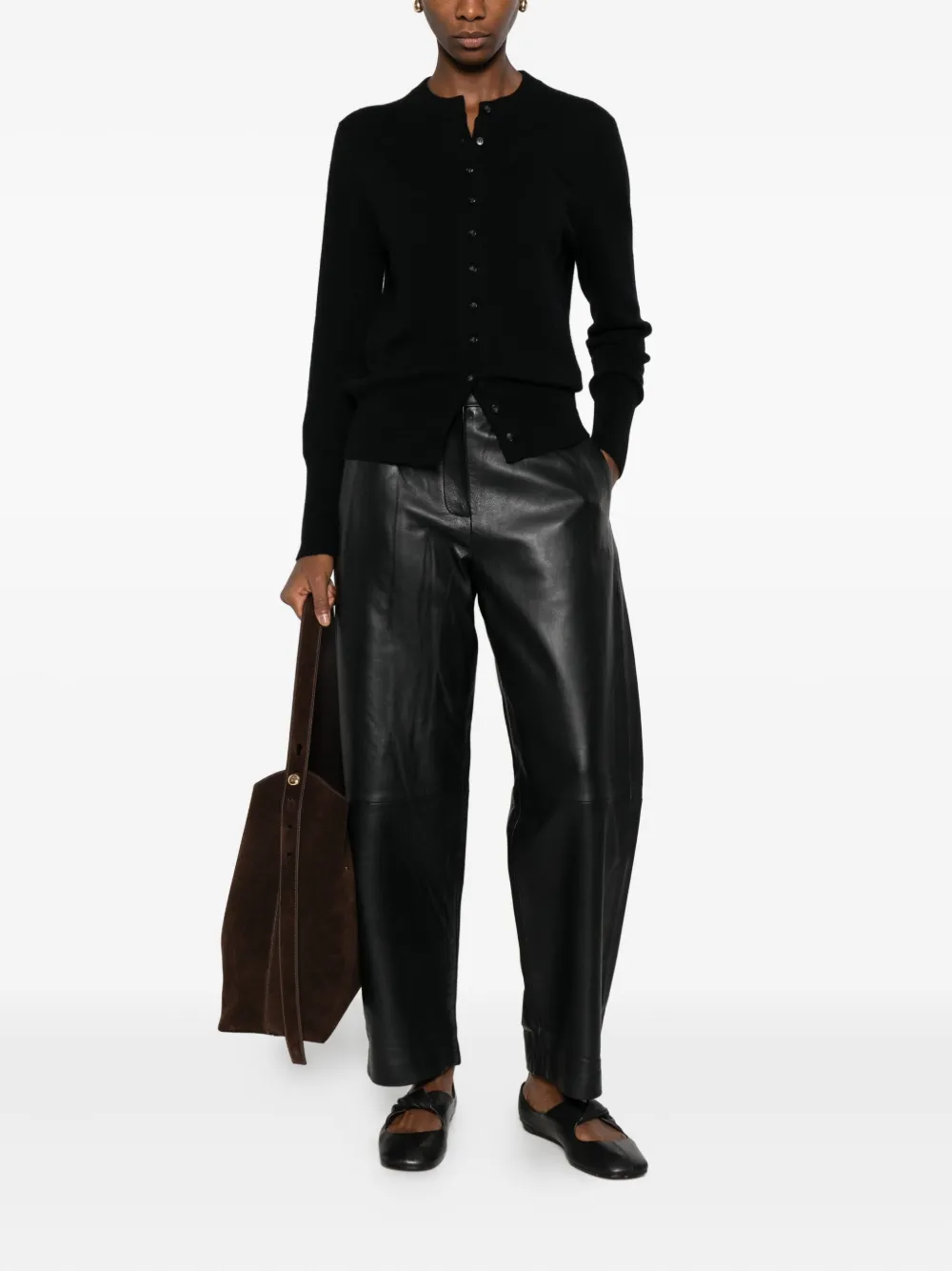 Lisa Yang Button-front Cardigan In Black