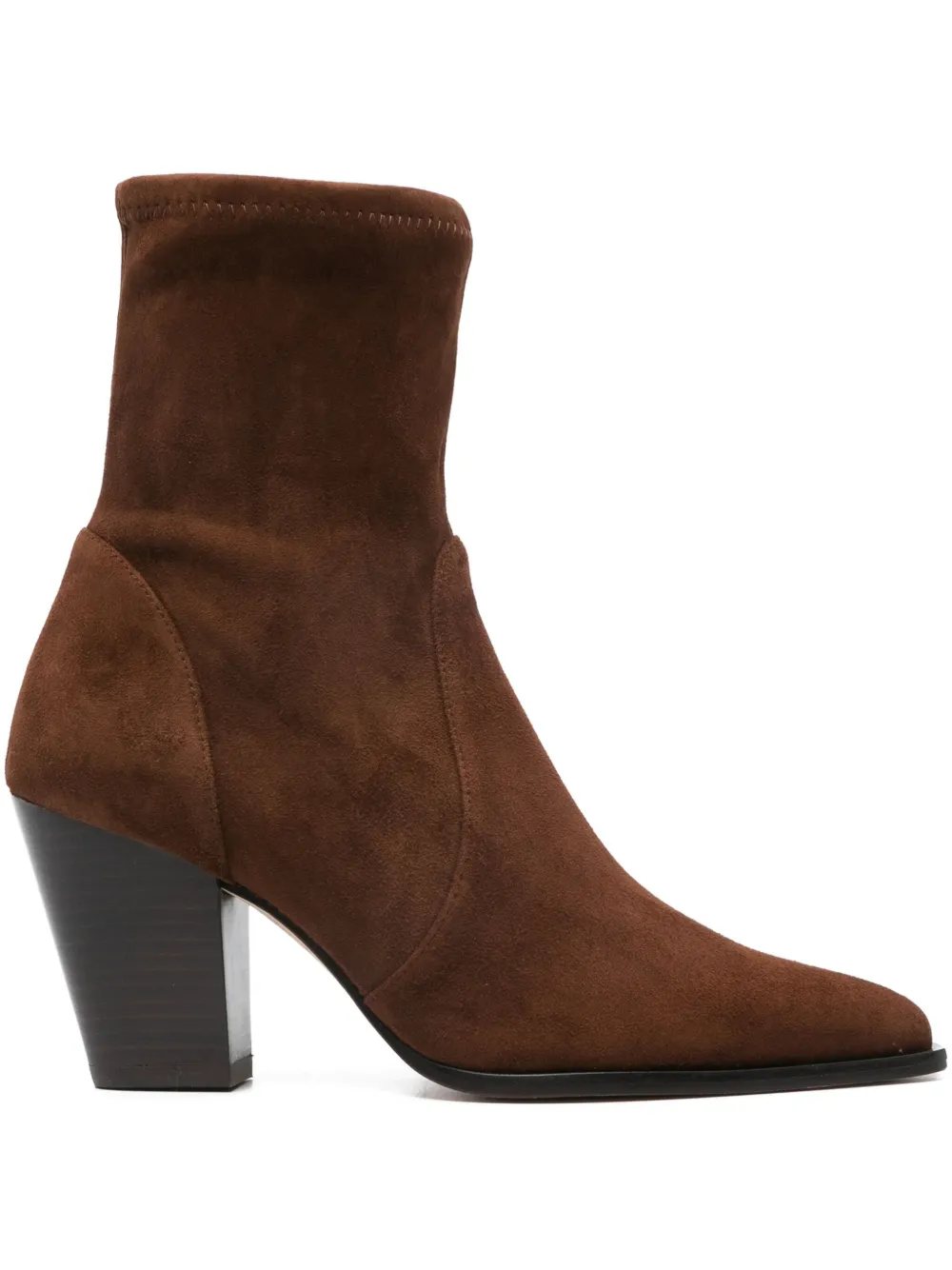 Stuart Weitzman Pointed-toe ankle boots Brown
