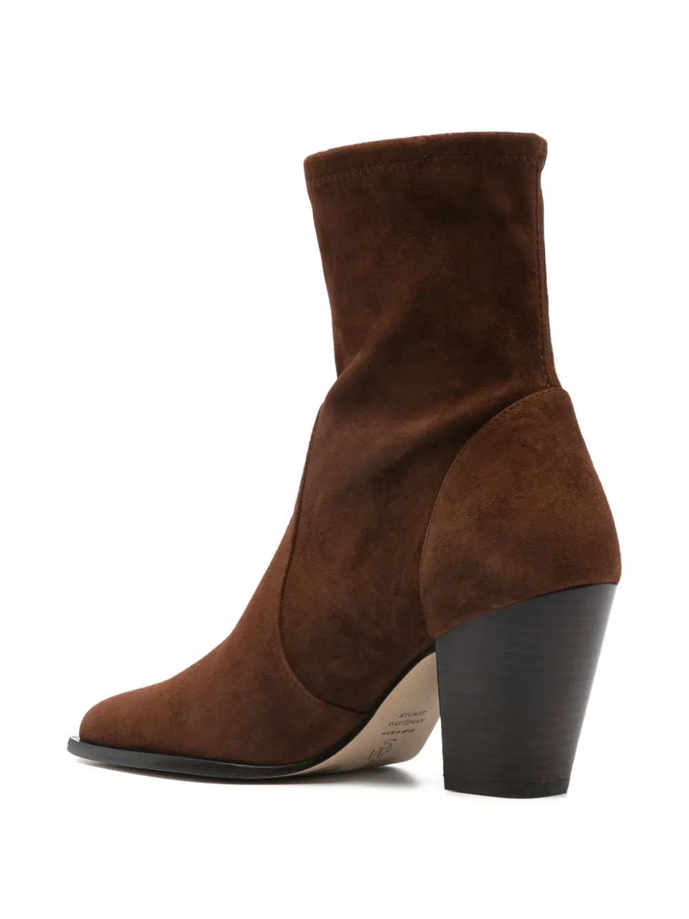 Stuart Weitzman Pointed-toe ankle boots Brown