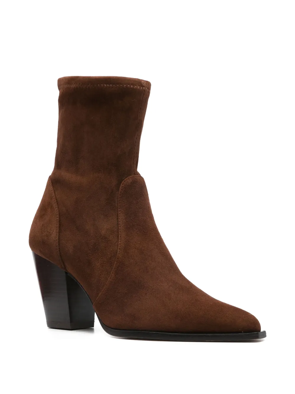 Stuart Weitzman Pointed-toe ankle boots Brown