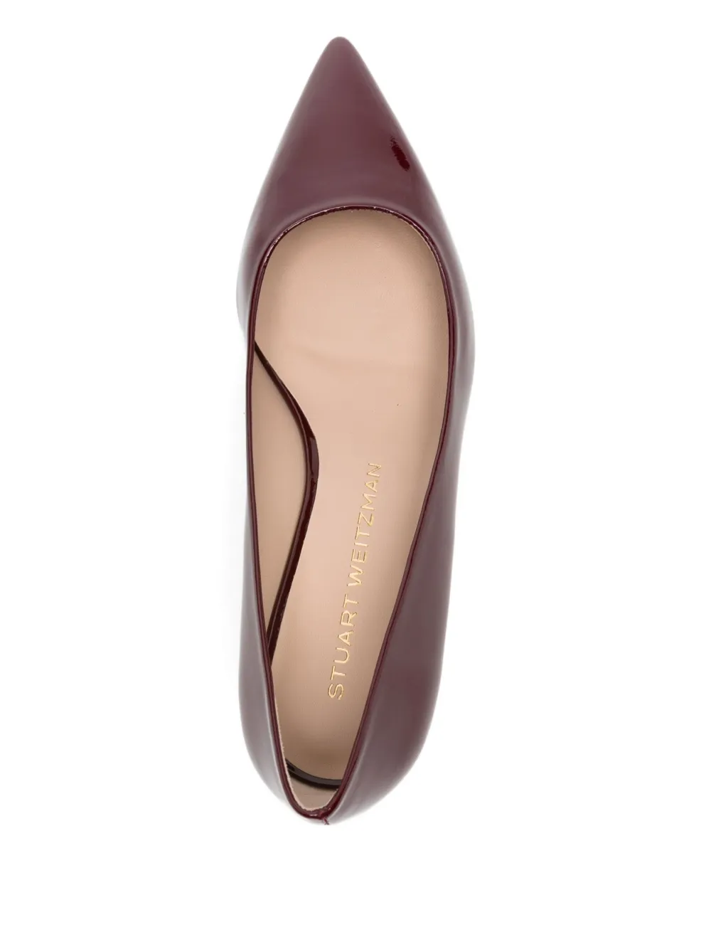 Stuart Weitzman Pointed-toe Heeled Pumps In Burgundy