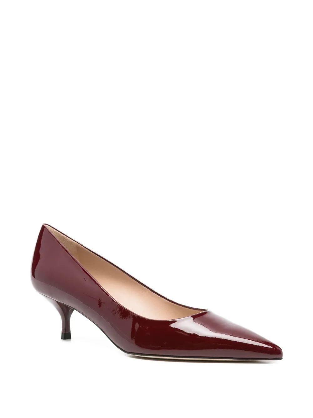 Stuart Weitzman Pointed-toe Heeled Pumps In Burgundy
