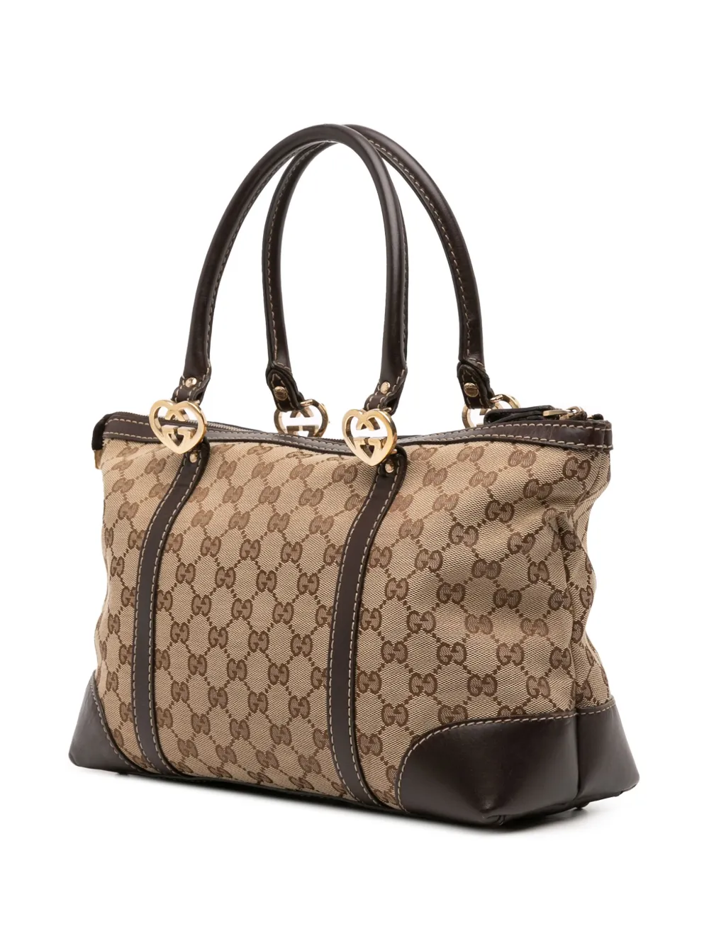 Pre-owned Gucci 2016-2025 Gg Canvas Lovely Tote Bag In Brown