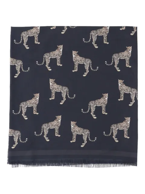 Nili Lotan cheetah-print silk scarf