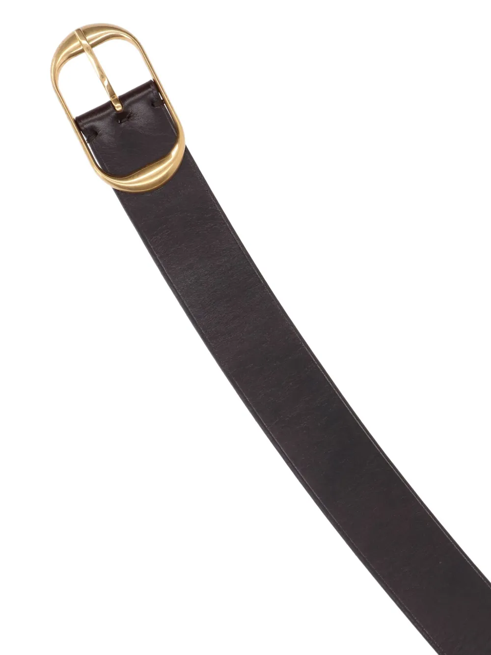 Nili Lotan oval-buckle leather belt - Zwart